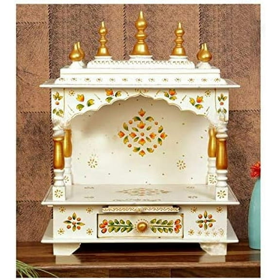 Kamdhenu Art and Craft Wooden/Home Temple/Pooja Mandir/Mandap for Home