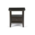thumbnail image 5 of Solid Wood End Table, Square Traditional Accent Table with Drawer - 19" W x 19" D x 20" H - Hickory Brown, 5 of 8