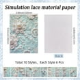 thumbnail image 2 of 60 hojas de papel para álbumes de recortes con estampado floral, vintage, con perlas de flores, decorativas, para diario, arte y manualidades., 2 of 9