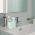 thumbnail image 2 of Unique Bargains Wall Mount Toothbrush Holder Stand for Bathroom Green 4.65"x2.48"x4.25" Self Adhesive Tooth Brush Holder, 2 of 7