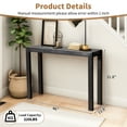 thumbnail image 4 of Zimtown Modern Console Table for Entryway, 46" Long Simplistic Sofa Table Narrow Hallway Foyer Table for Living Room, Black, 4 of 8