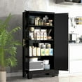 thumbnail image 2 of 61.1"H Metal Stoarge Cainbet with 2 Doors and 3 Adjuctable Shelves for Kitchen Pantry Home Office, 2 of 6