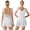 White, variant on Women's Short Sleeve Backless Skirted Leotards Ballet Dance Dress Gymnastics Bodysuits Dancewear Dark Purple XXL