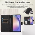 thumbnail image 2 of Phone Case for Samsung Galaxy A14/M14 5G Wallet Cover with Tempered Glass Screen Protector and Crossbody Wrist Strap Leather Flip Zipper Credit Card Holder Cell A 14 4G 14A 14M G5 Women Black, 2 of 12