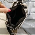 thumbnail image 2 of Fashion Coin Purse Chain Shoulder Bag Large Capacity Diamonds Mobile Phone Bag Female Rhinestone Handbag PU Leather Handbag Women Shoulder Bag Small Square Bag BLACK, 2 of 8