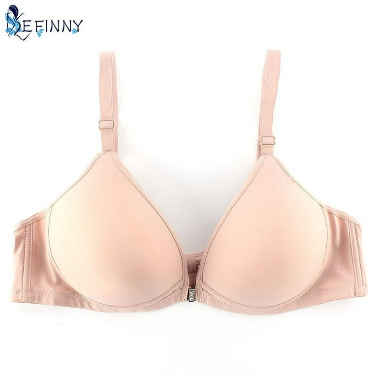 Sexy Women Smooth Front Closure Thin Padded Racerback Seamless Push Up Bra  Top Only Cup B H 