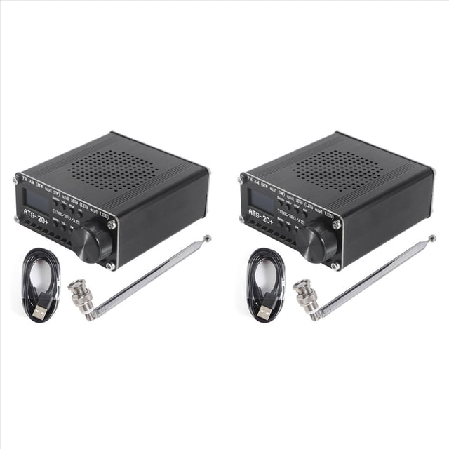 2X Si4732 ATS-20+ ATS20 Receptor de Radio Portátil de Corta SDR Receptor FM AM (MW SW) y SSB (LSB USB) con Antena