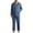 Light Blue, variant on Mens 100% Cotton Long Sleeve Pajama Set Notch Collar Soft Button Down Loose Fit Sleep Loungewear with Pockets Dark Blue L
