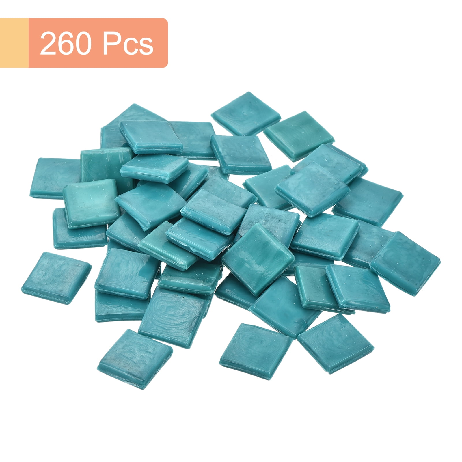 Uxcell 260Pcs Mosaic Tiles, Micro Glass Tiny Mini Mosaic Tile DIY Hobbies Handmade Crystal Free Stone Deep Mint Green