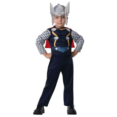 Rubie's Deluxe Muscle Chest Thor Boy's Halloween Fancy-Dress Costume for Toddler, 3T-4T