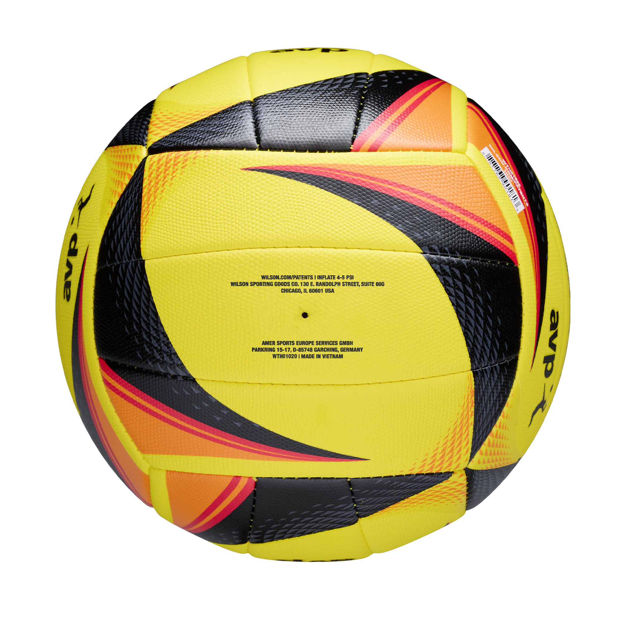 Wilson AVP OPTX Replica Volleyball, Yellow/Black photo 5