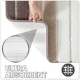thumbnail image 3 of OEAKAY Bath Mat Bathroom Rug Absorbent Non-Slip Washable Shower Floor Mats Carpet 24"x35",Brown Beige and White, 3 of 8