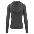 thumbnail image 3 of FashionMille Women Regular Slim Fit Lightweight Zip UP Cotton Blend Hooded Jacket, 3 of 5