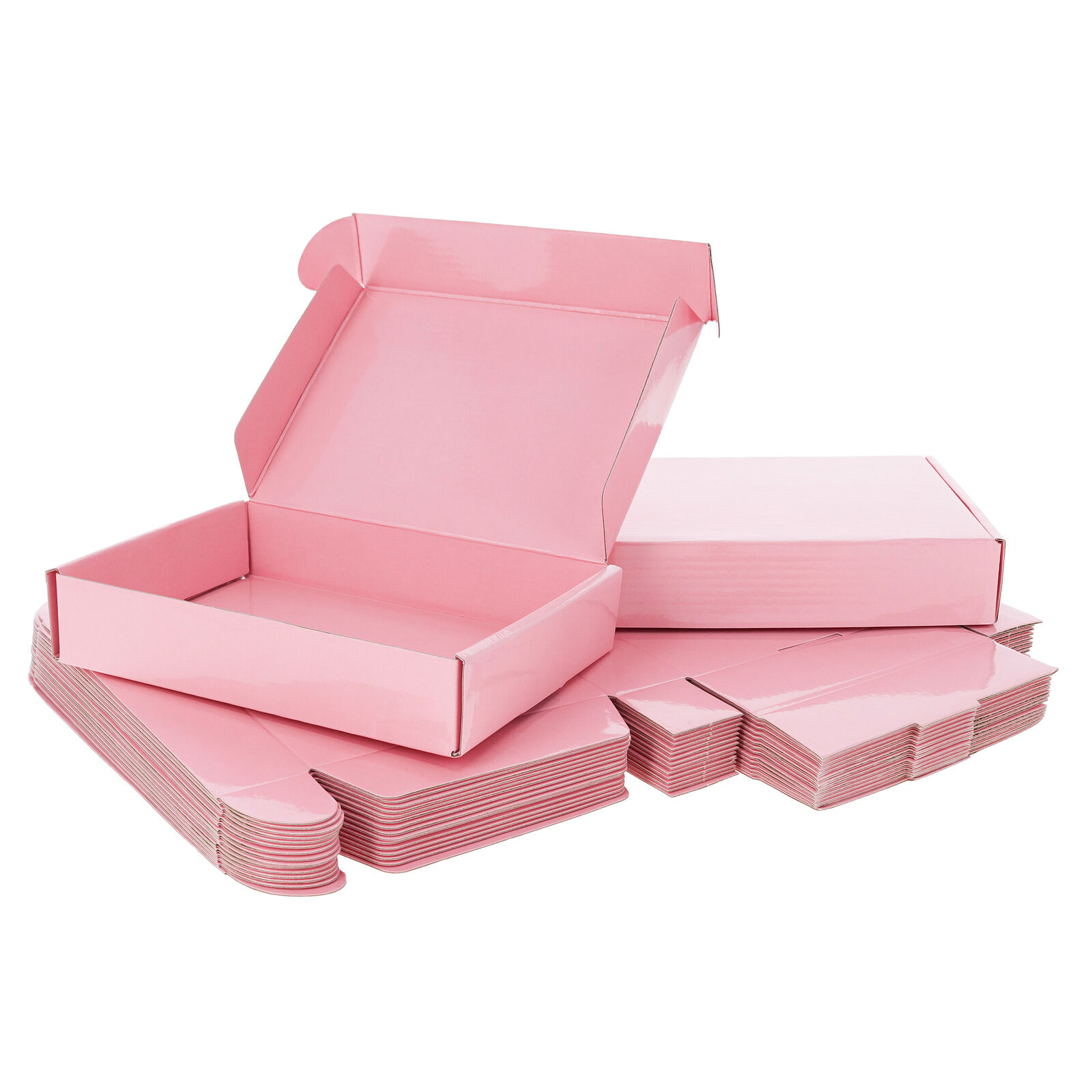 Spec101 Baked Good Boxes 20pc Pink Square 8 x 5.5 x 1.6in Cardboard