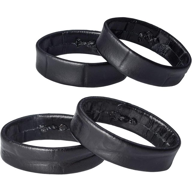 Anillo de correa de cuero, compatible con correa de 22 mm, color negro