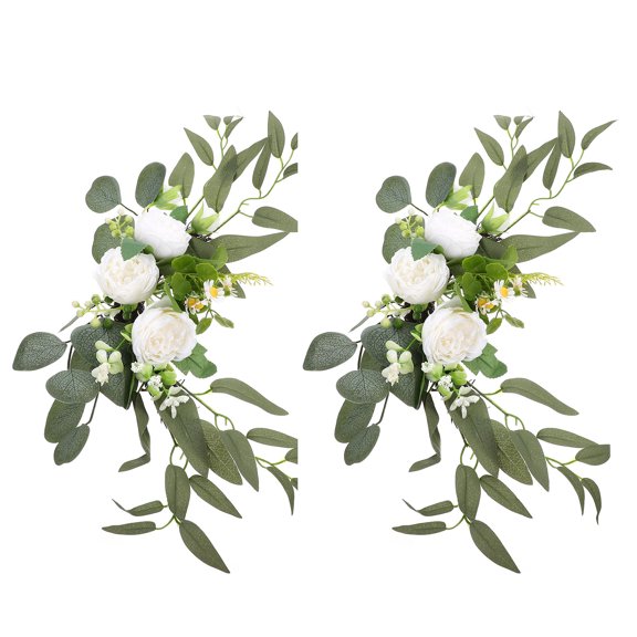 FOMIYES 2Pcs White Simulation Peony Ornament for Wedding Wall Flower and Arch Adornment