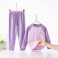 thumbnail image 4 of TOWED22 Infant Toddler Girls Cute Winter Outfits 2pcs Set Long Sleeve Soft Tee and Elastic Waist Pants Clothes Clothing(Purple,6-7 Y), 4 of 7