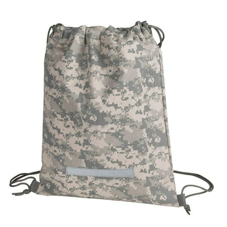 ImpecGear Heavy Duty Drawstring Backpack Camouflage Army Navy Military Sack Bag, Men Women Backpacks, Drawstring Gym Bag