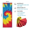 thumbnail image 2 of Colorful Rainbow Tie Dye Spiral Pattern Hot Yoga Mat Towel Non Slip for Hot Yoga - Quick-Drying Yoga Mat Cover with 4 Corner Pockets with Travel Bag - Hot Yoga Towel Non Slip 70"x26", 2 of 6