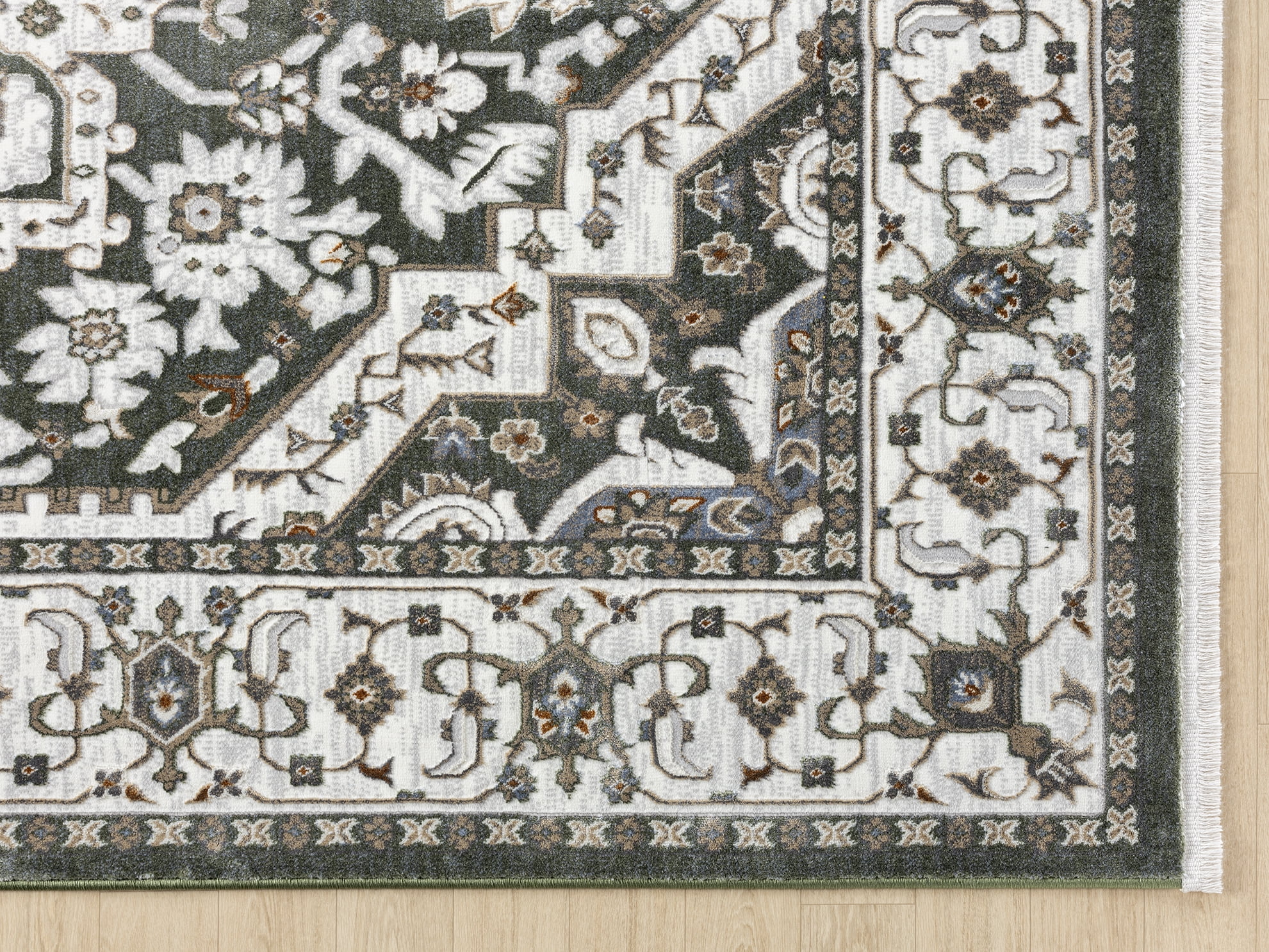 United Weavers Riviera Delora Area Rug, Border Pattern, Green, 7'10" X 10'6"