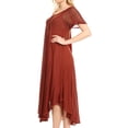 thumbnail image 3 of Sakkas Egan Long Embroidered Caftan Dress / Cover Up With Embroidered Cap Sleeves - Red - One Size Regular, 3 of 5