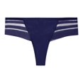 thumbnail image 4 of Cheeky Panties Womens Solid Color Underwear Breathable Sports Boy Shorts Panties Lace Briefs Cheeky Panties Dark Blue L, 4 of 6
