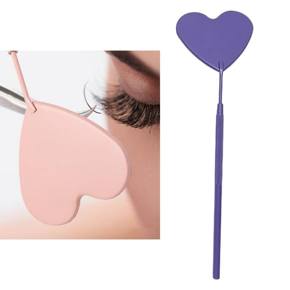 Mini espejo para pestañas con de para observar Púrpura shamjiam Espejo de pestañas