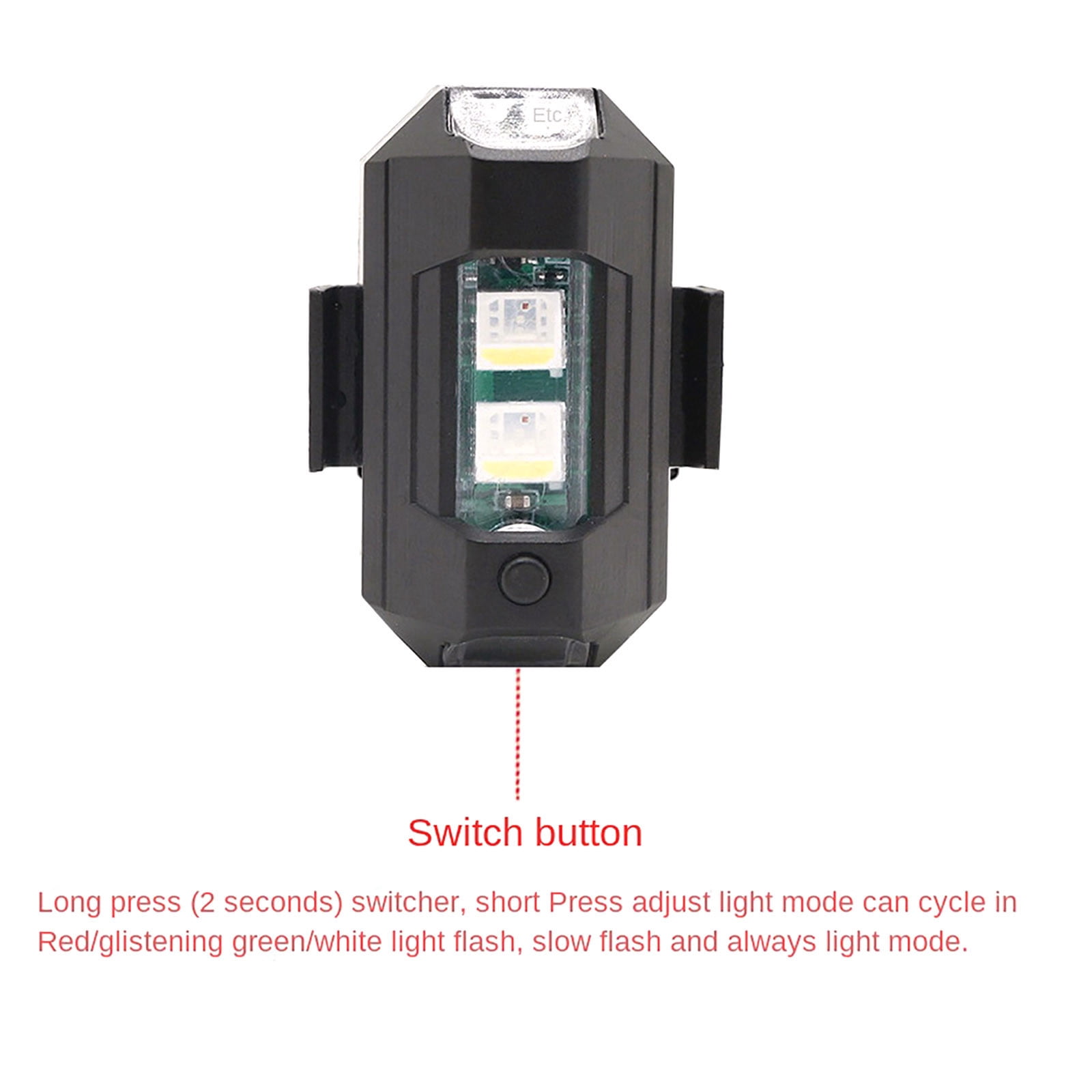 Lights LED Charging Wireless LED Strobe Lights with Remote Control, Motorcycle Lights LED Charging Strobe Lights Locomotive Tail Lights Modified Aircraft Lights Electric Vehicle Lights LED