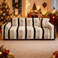 thumbnail image 6 of TOPCHANCES Stretch Stripe Sofa Covers, Soft Cotton Blend Velvet Fabric Armchair Loveseat 3-Seat Sofa Slipcover, Non-slip Couch Protector Settee Cover, Friendly to Pets (Chair Cover, Stripe Black), 6 of 11