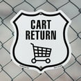 thumbnail image 5 of Cart Return (2 Pack) 12 inch X 12 inch Shield Shaped Commercial Grade Plastic Signs Weather Resistant Made in the USA, 5 of 6