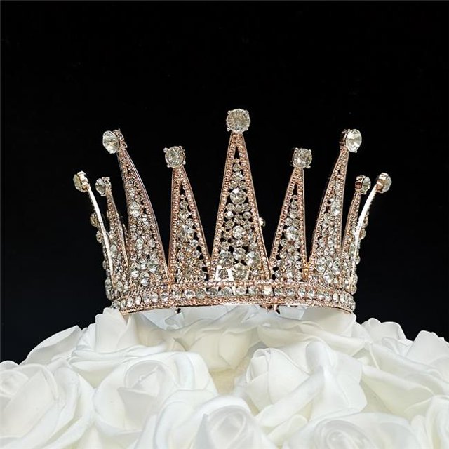 Tian Sweet 34031-RG 9.7 oz Rose Gold Crown Cake Topper