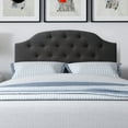 thumbnail image 4 of CorLiving Calera Diamond Button Tufted Upholstered Arched Panel Full Size Headboard, 4 of 6