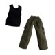 thumbnail image 2 of 1/12 pantalones de muñecas y ropa superior vestida de cosplay mini pierna ancha pantalón largo para figuras de acción masculina de 6 pulgadas con chaleco, 2 of 9
