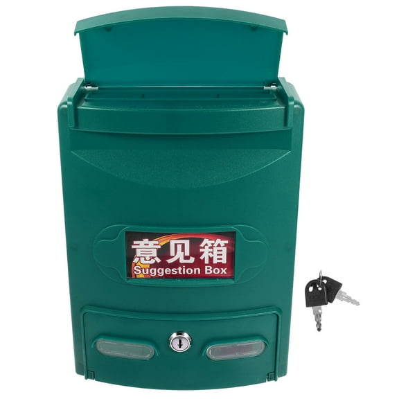 ULTNICE Wall Mounted Mailbox Modern Design Abs Green 1Set
