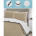 thumbnail image 4 of Quilts Queen Size, Brown Geometric Soft Comforter Bedding Set for Bed, White Greek Key Design Burlap Modern Art Lightweight Quilted Bedspread with Pillow Cover(2 Pieces) for All Season, 90x96 Inch, 4 of 6