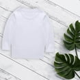 thumbnail image 3 of LNMQLPDBS Kids Sweatshirts Long Sleeve Solid Color Shirts Crewneck Basic Layering Soft Casual Tops Toddler Baby Clothes Unisex ﻿ White 3-4 Years, 3 of 7