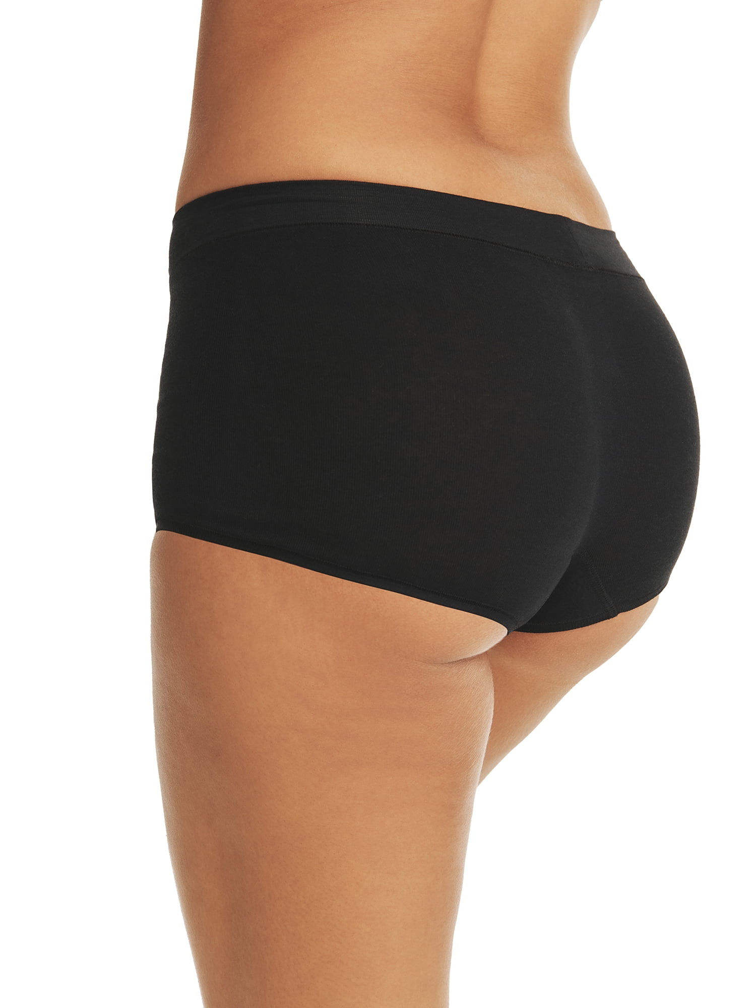 Kindly Yours Women’s Natural Comfort Cotton Modal Boyshort Underwear, 3-Pack, Sizes XS-XXXL