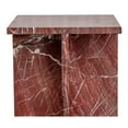 thumbnail image 3 of Moe's Home Collection Blair Accent Table Rosso Levanto Marble Stone Side Tables, 3 of 4
