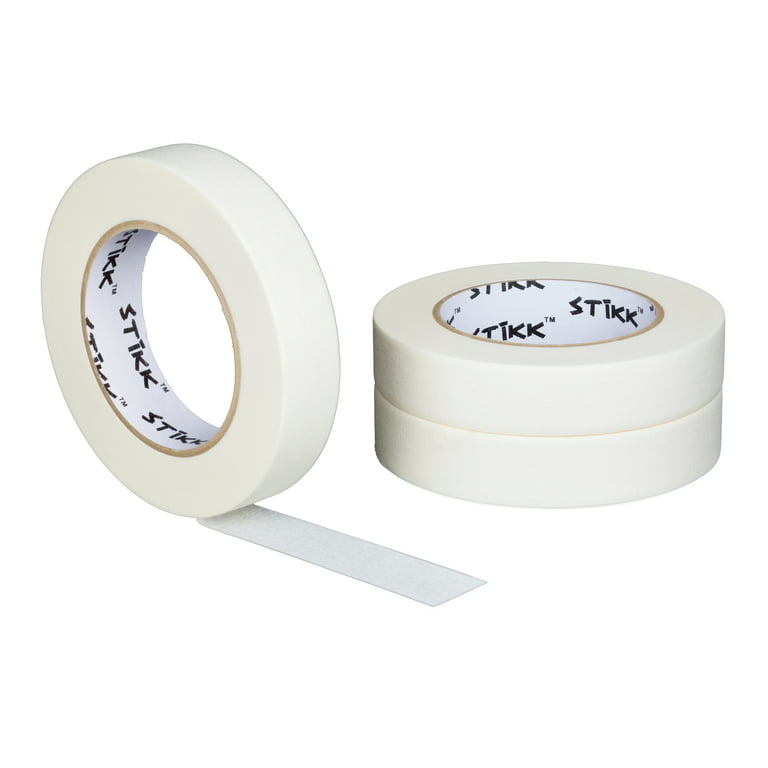 3 Pack 1 inch x 60 yard STIKK White Painters Tape 14 Day Easy Removal Trim  Edge