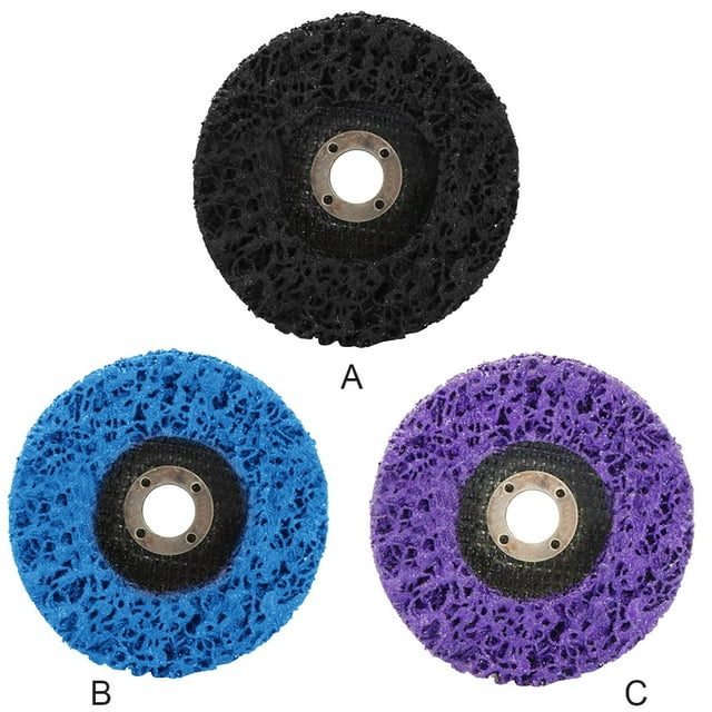 Disque de Ponçage Peinture Antirouille Disque de Meulage Disque en Acier Inoxydable; Polissage Acier Roue de Polissage, Noir, 115 mm, Trou Intérieur 22 mm