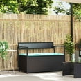 thumbnail image 1 of vidaXL Banc de Rangement de Jardin avec Coussin en Rotin Poly Noir, 1 of 5