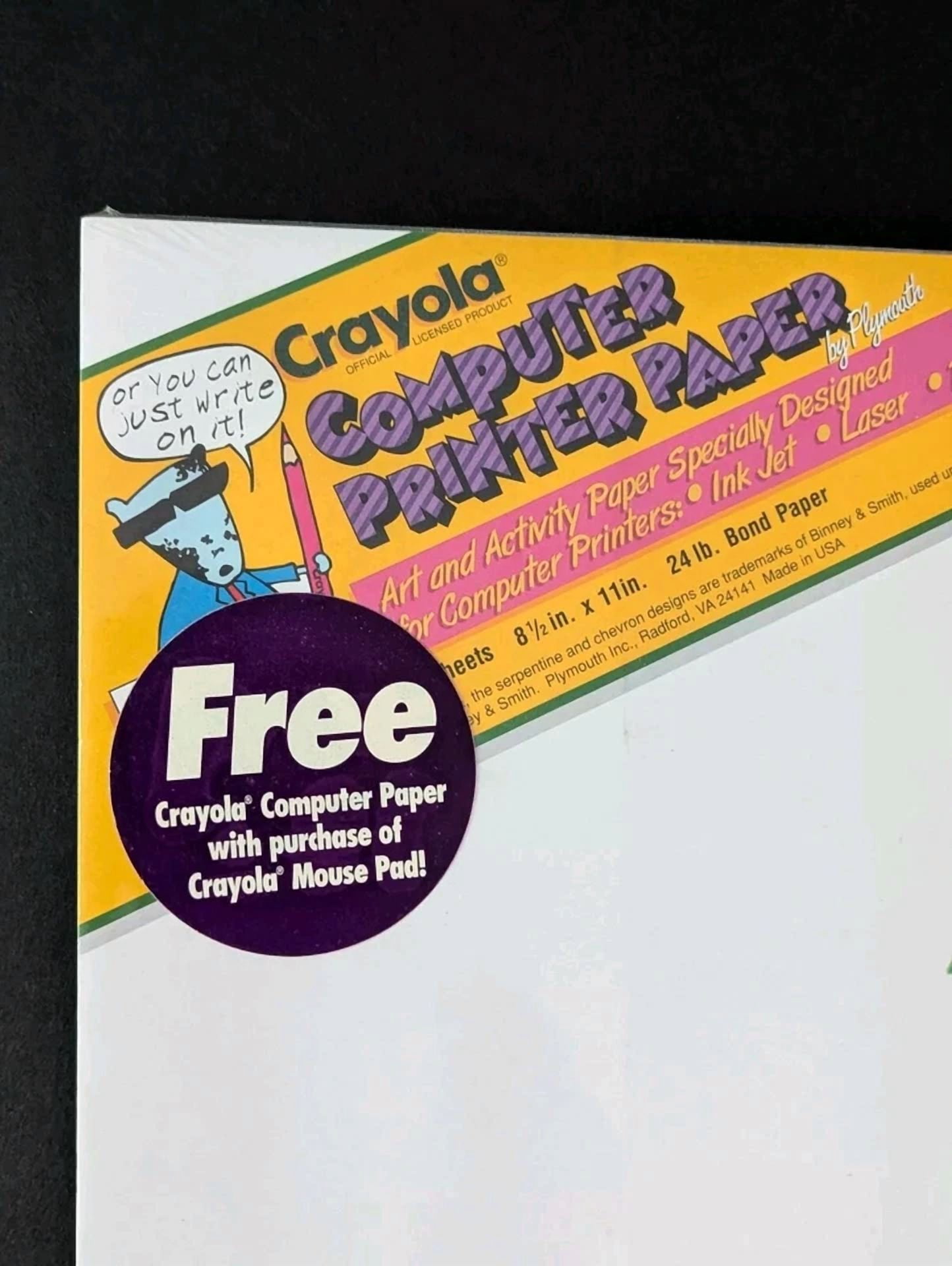 PRIME- Vintage Crayola Printer Paper 1990S Nostalgia Sealed