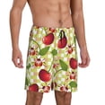 thumbnail image 2 of Gaeub Cherries and Ladybirds Print Men's Short Pajama Pants, Sleep Shorts, Household Pants, Casual Pants with Pockets-X-Large, 2 of 6