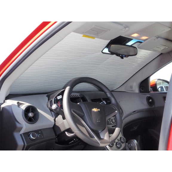 HeatShield, The Original Windshield Sun Shade, Custom-Fit for Chevrolet Sonic Sedan 2012-2020, Silver Series