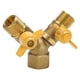 thumbnail image 3 of Adaptador de manguera de latón G1/2 para riego de jardín, de 2 vías y doble grifo, conector de grifo doble, 3 of 14