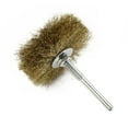 90Mm Copper Plated Wire Wheel Brush 6.0Mm Shank for Mini Drill Rotary