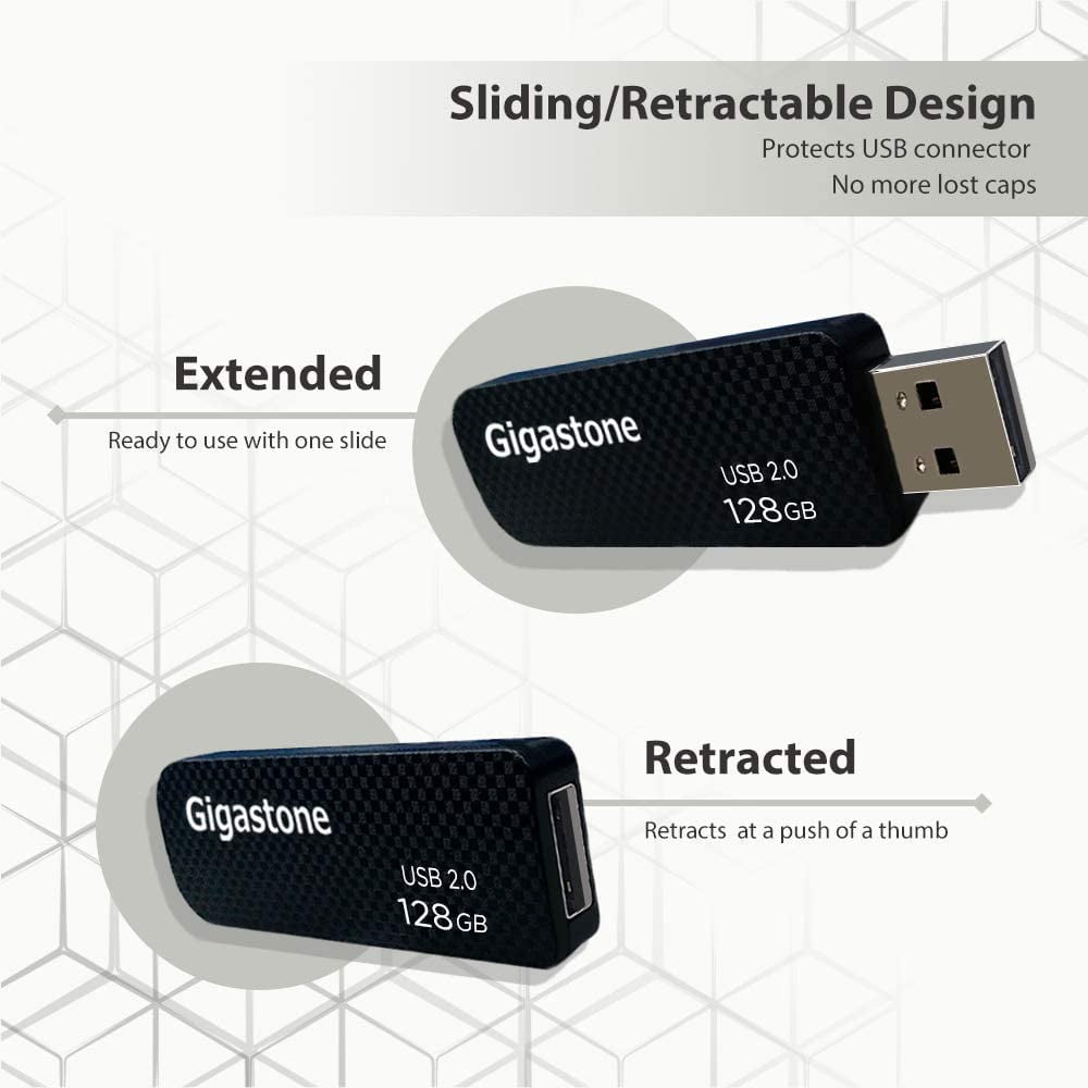 Gigastone USB 3.0 Flash Drive 64GB, 2 Pack (2x64GB)