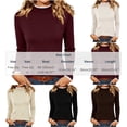 thumbnail image 3 of Women's Long Sleeve Thermal Underwear Lightweight Compression Baselayer Shirt Women Clothing Premium Comfort Winter Tops, 3 of 8