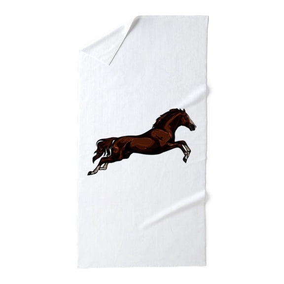CafePress - Metallic Jumping Horse - Large Beach Towel, Soft 30"x60" Towel with Unique Design