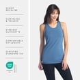 thumbnail image 2 of Fishers Finery Women's Ecofabric Moisture Wicking Yoga Jersey Tank - New Fabric (Blue, M), 2 of 5